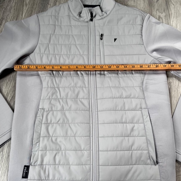 Primo Small Hybrid Quilted Puffer Lightweight Full Zip Jacket Outdoor Grey Golf - Picture 8 of 10